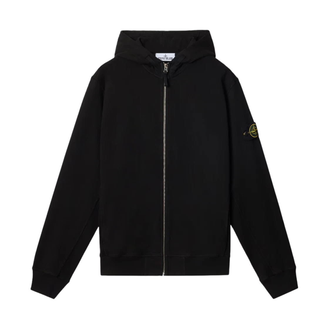 Stone Island Stone Island 6100021 Malfile Fleece Old Effect Full Zip Hooded Sweatshirt Black - 25SS · XXL