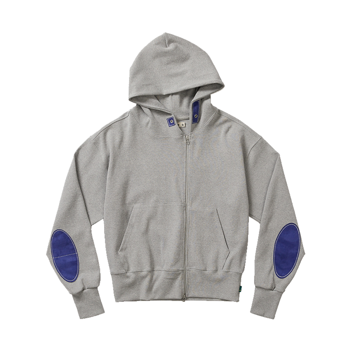 카락터 라이터 후디드 집업 멜란지 그레이(Karactor Writer Hooded Zip-Up Melange gray)