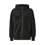 C.P. Company Diagonal Raised Fleece Goggle Zipped Hoodie Black - 24SS