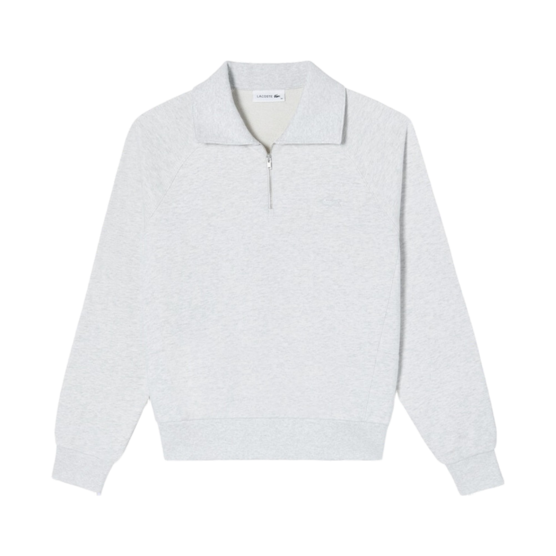 (W) 라코스테 하프 집업 스웨트셔츠 그레이 신((W) Lacoste Half Zip-Up Sweatshirt Grey Chine)