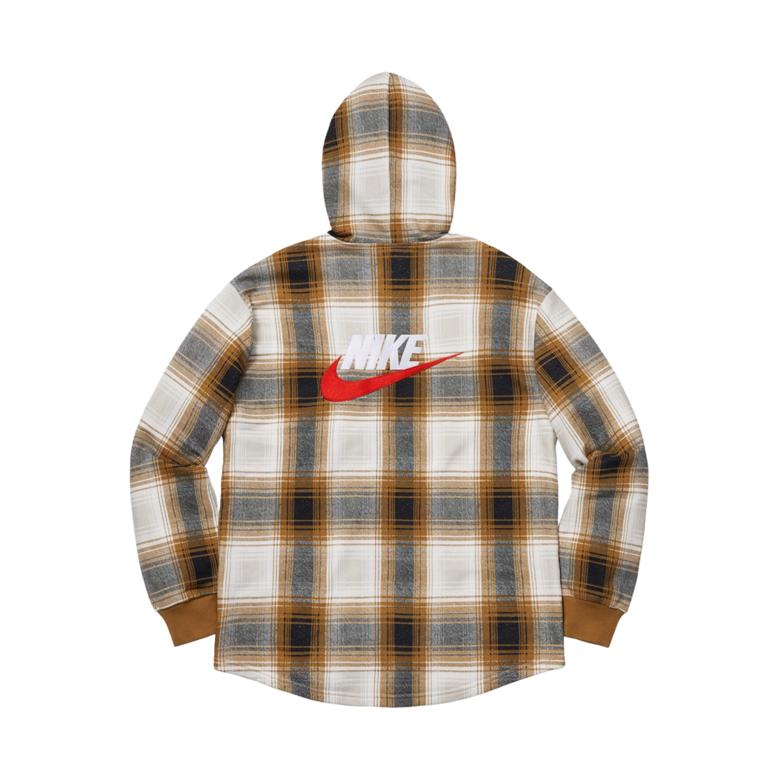 슈프림 x 나이키 플래드 후드 스웨트셔츠 머스타드 - 18FW(Supreme x Nike Plaid Hooded Sweatshirt Mustard - 18FW) - 2