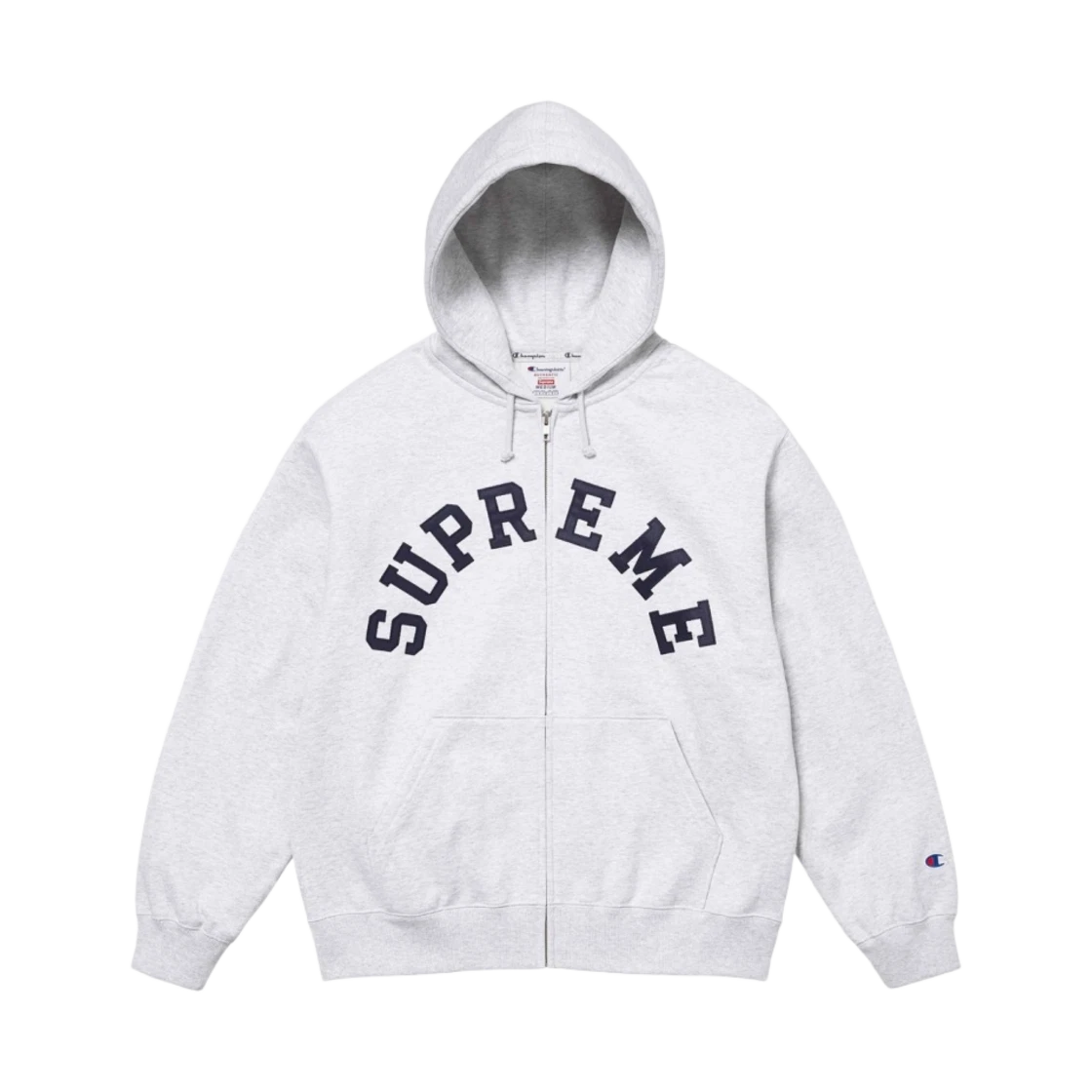 Supreme Supreme x Champion Zip Up Hooded Sweatshirt Ash Grey - 24SS · L