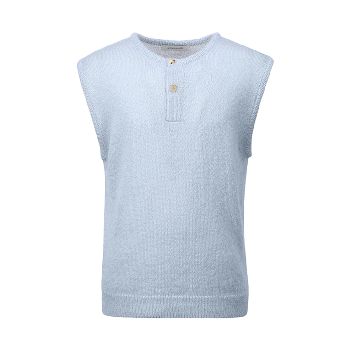 LH2511KN001EBL Le17Septembre Button Neck Knit Top Blue