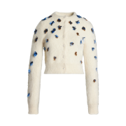 (W) Maison Margiela Flower Knit Cardigan Lemon