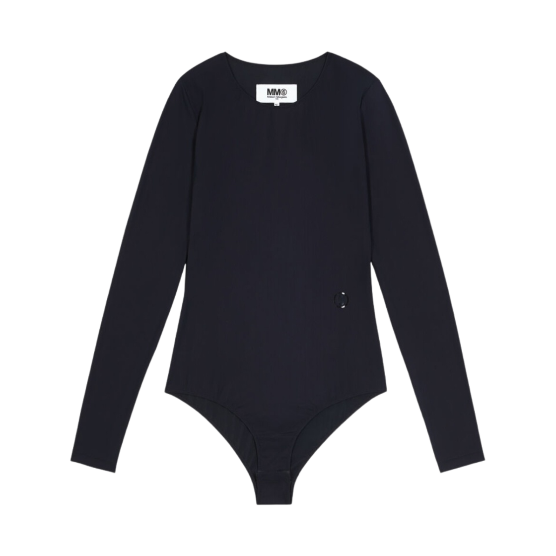 (W) MM6 메종 마르지엘라 롱슬리브 바디수트 블랙((W) MM6 Maison Margiela Long Sleeve Bodysuit Black) - 1