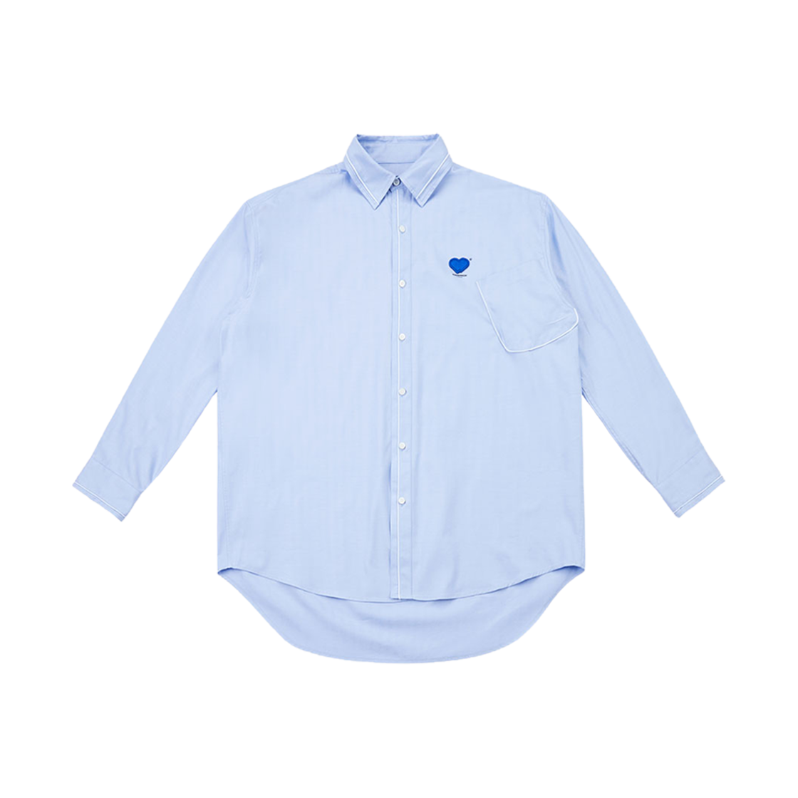 BLASSLS08SB Ader Error Twin Heart Logo Shirt Sky Blue