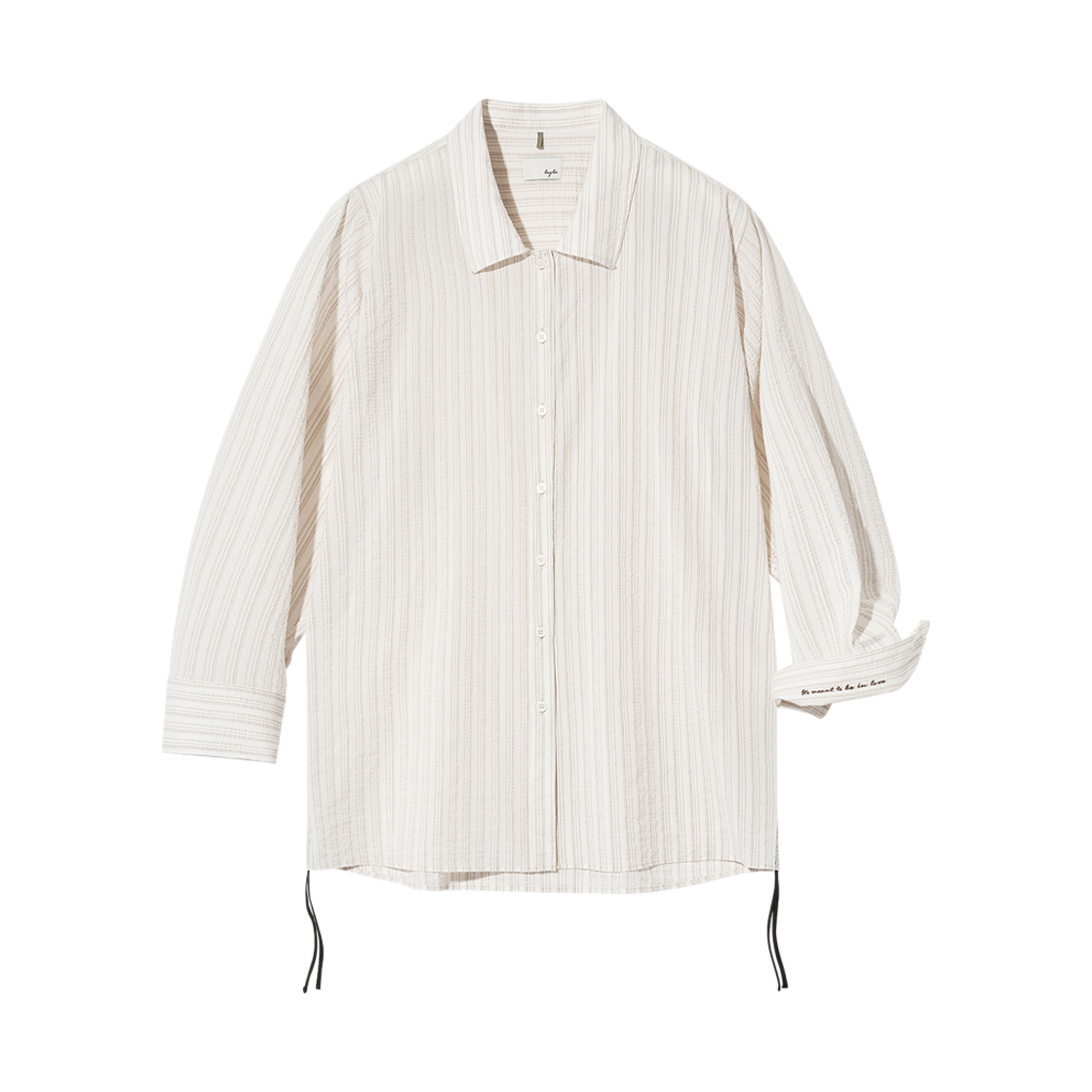 다이아몬드 레이라 오엘 빈티지 플리츠 스트라이프 셔츠 S145(Diamond Layla OL Vintage Pleated Stripe Shirt S145)