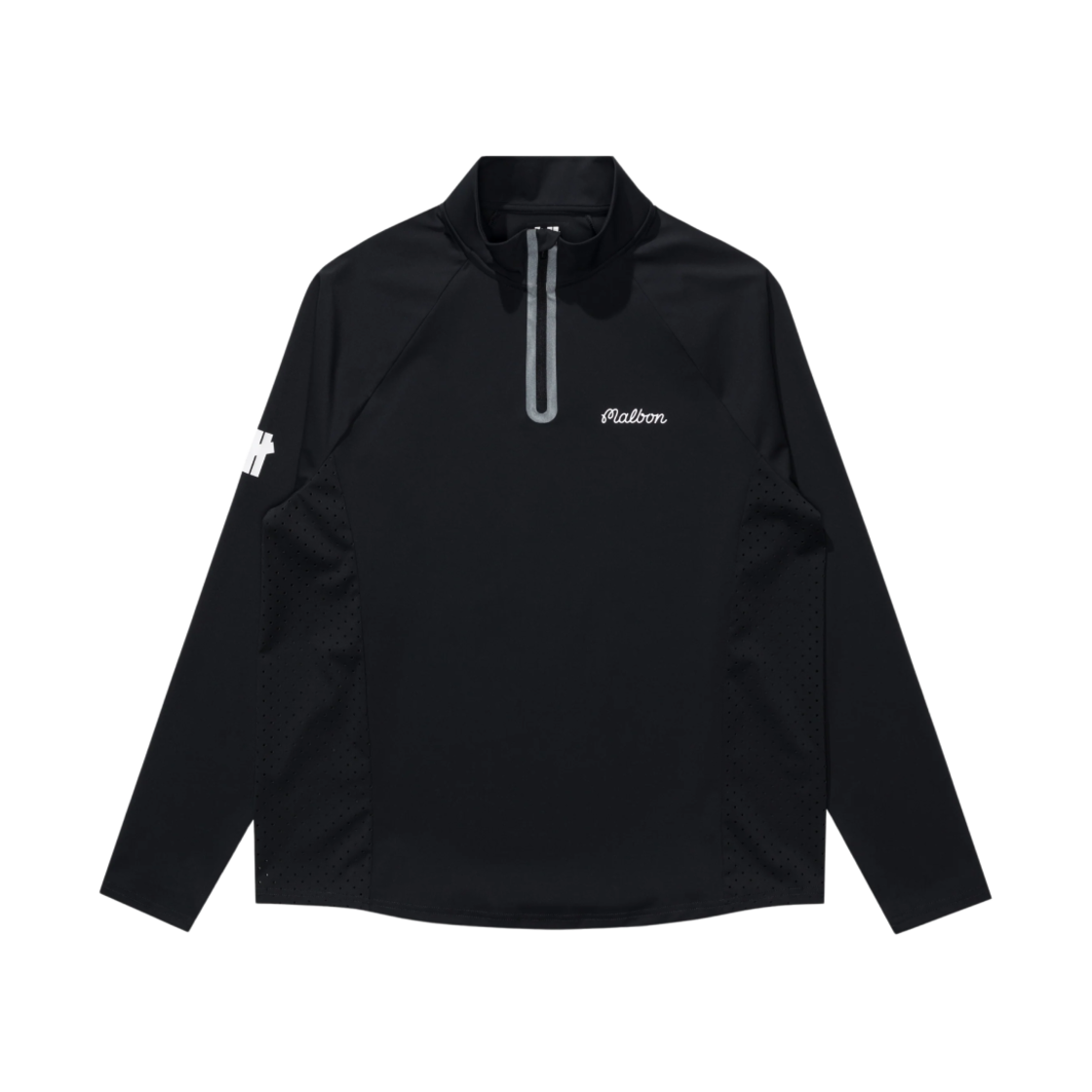 말본 골프 x 언디핏 퍼포먼스 래글런 1/4 집 블랙(Malbon Golf x Undefeated Performance Raglan 1/4 Zip Black)