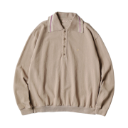 Kapital Pique Langle Color Retro Polo Beige