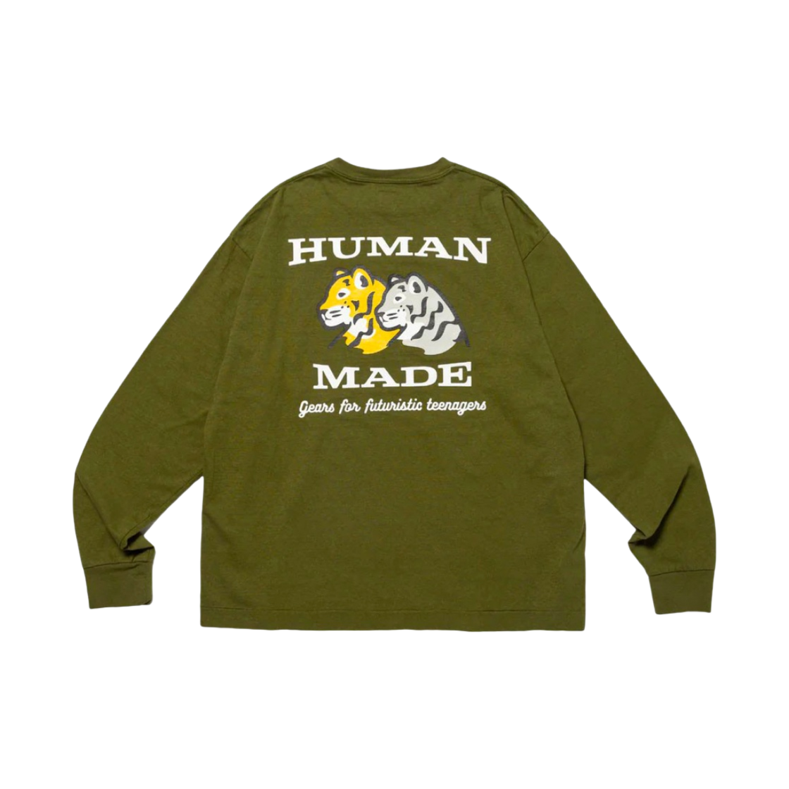 휴먼 메이드 그래픽 롱슬리브 티셔츠 #1 올리브 드랩