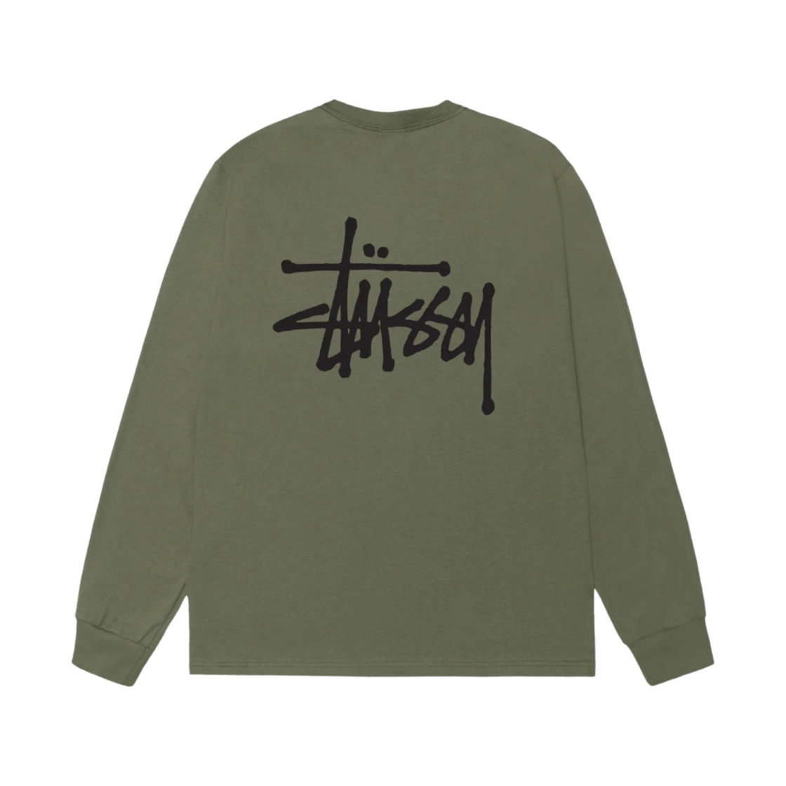 1995000 Stussy Basic Stussy LS T-Shirt Olive 2025 - 대표 이미지 #1