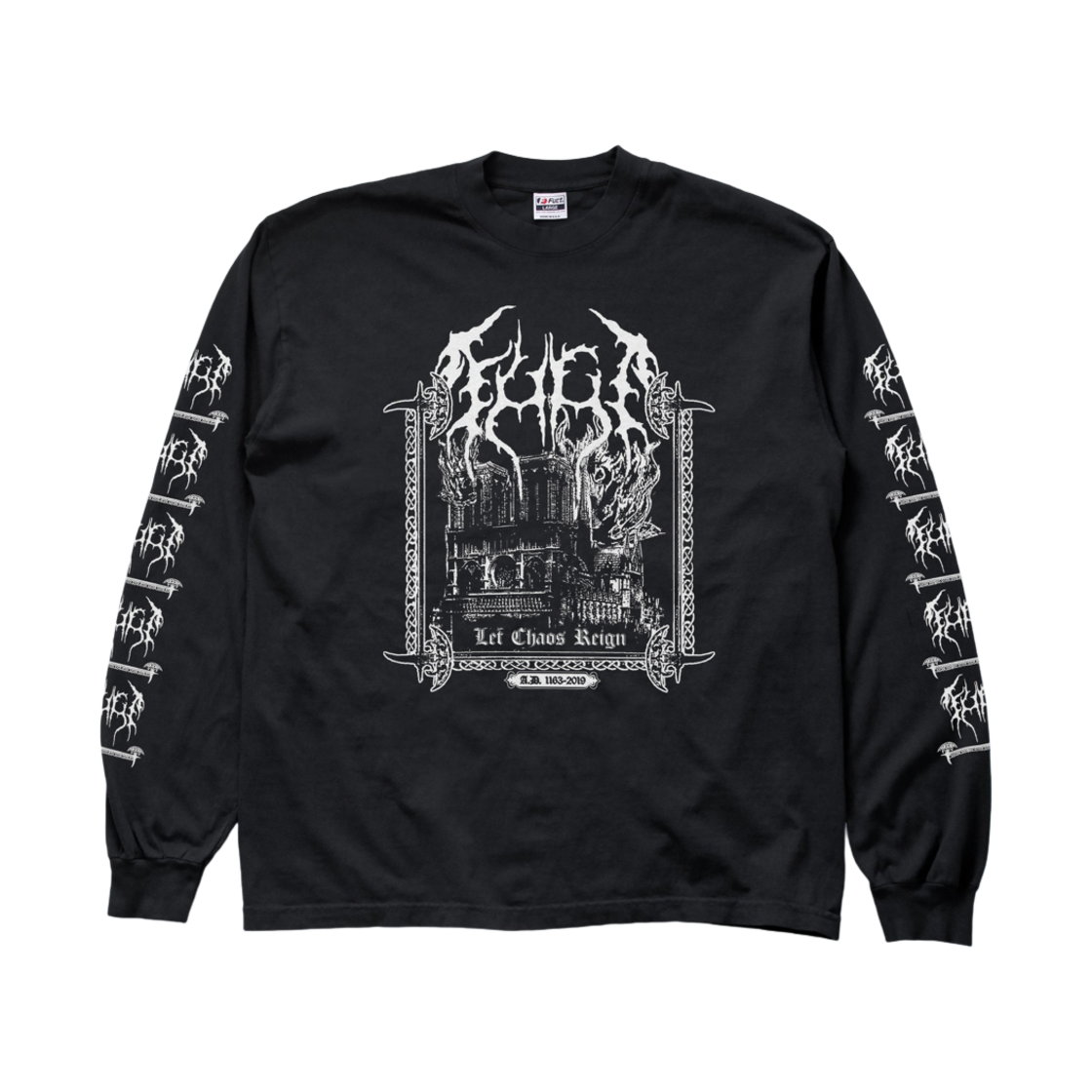 퍽트 렛 카오스 레인 롱 슬리브 블랙 - 24SS(Fuct Let Chaos Reign Long Sleeve Black - 24SS)