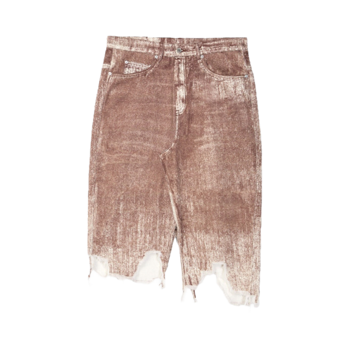 AU00032-003 CAMPER LAB Paint Denim Skirt Terracotta