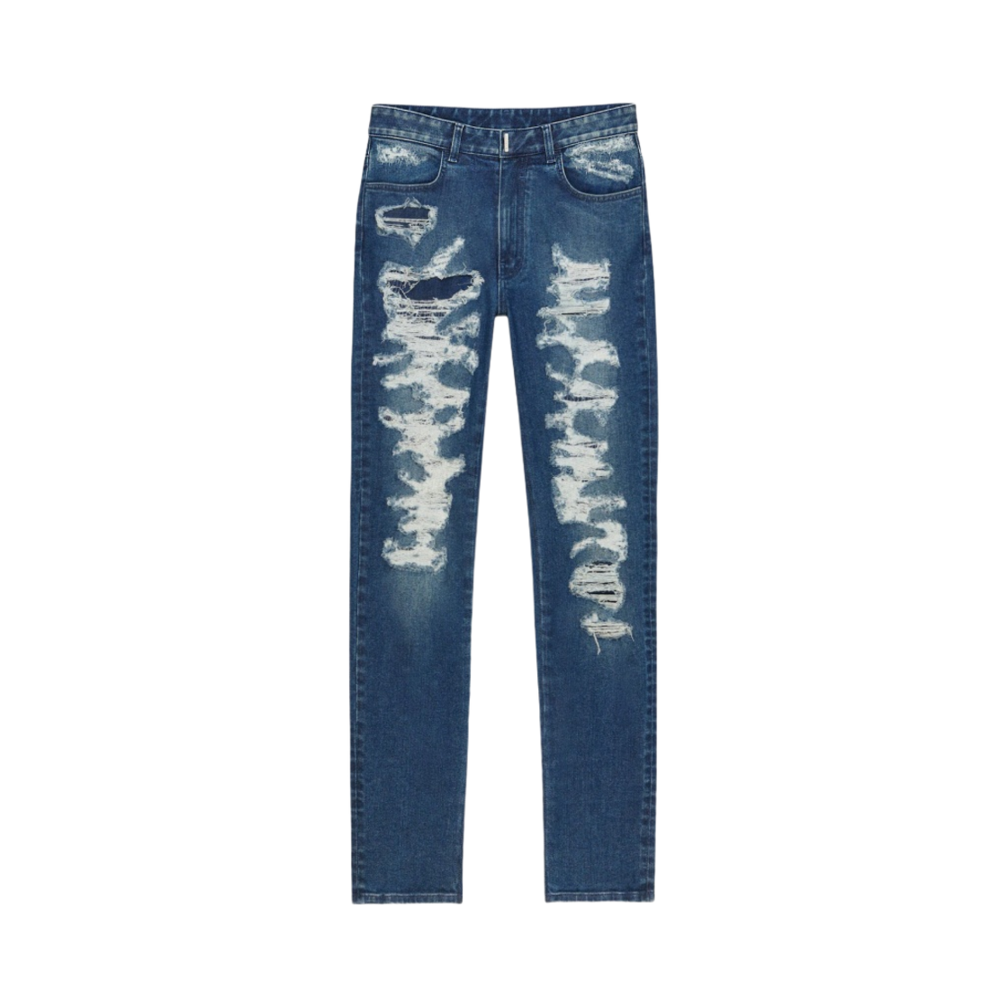 BM50ST5Y47-420 Givenchy Slim Fit Jeans in Destroyed Denim Medium Blue