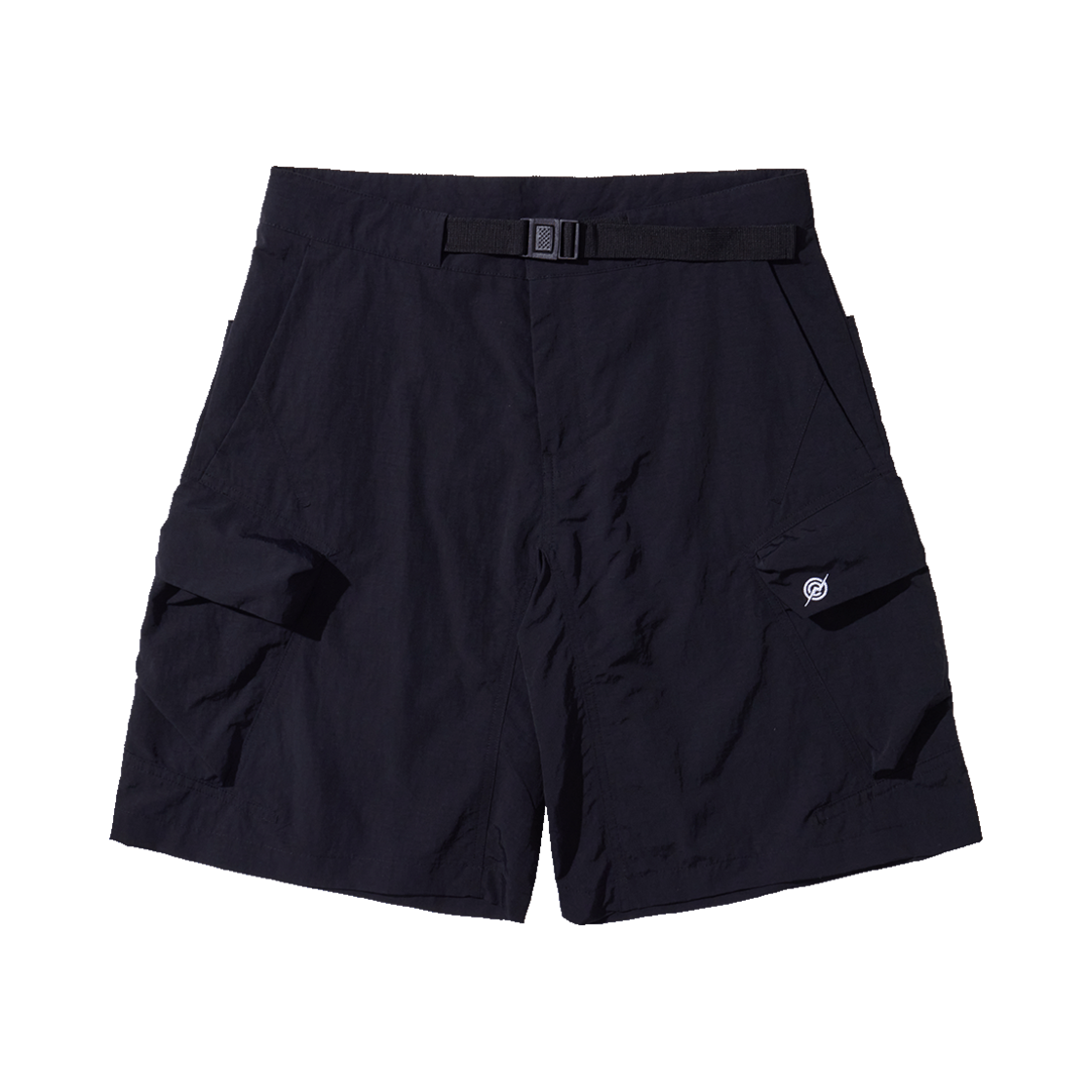 KB1SP2210MBK KALA PATTHAR Nylon Belted Cargo Shorts Black