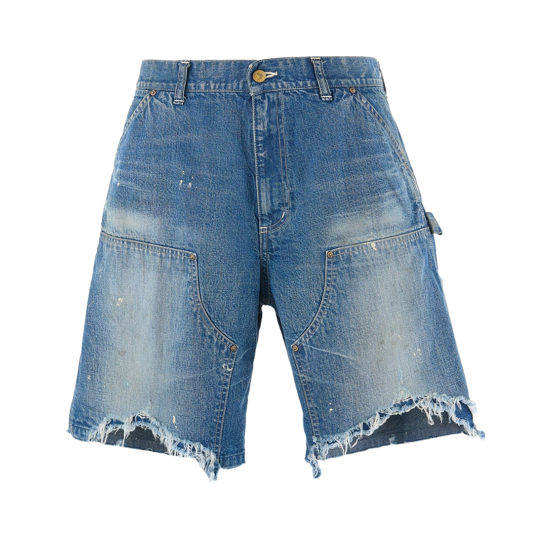 HR8-0000-073 Saint Mxxxxxx Double Knee Shorts Blue - 25SS