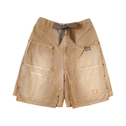 Kapital Canvas W Knee Easy Short Pants Farmer Remake Gold