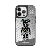 Casetify x Bearbrick 10th Anniversary Monogram MagSafe Mirror iPhone Case Silver