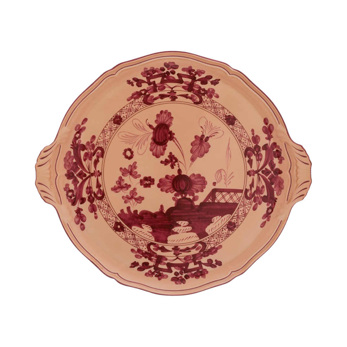 VAUT302450 GINORI1735 Oriente Italiano Cake Plate Vermiglio