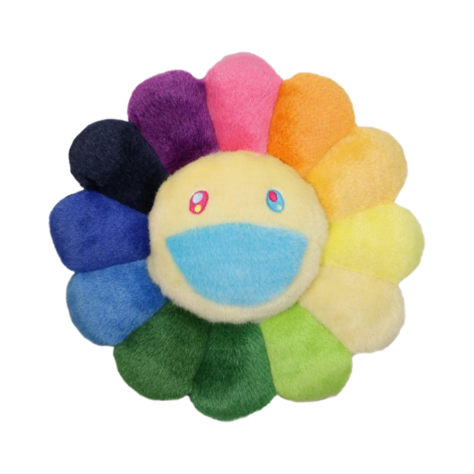 Kaikai Kiki Flower Cushion 30cm Rainbow & White
