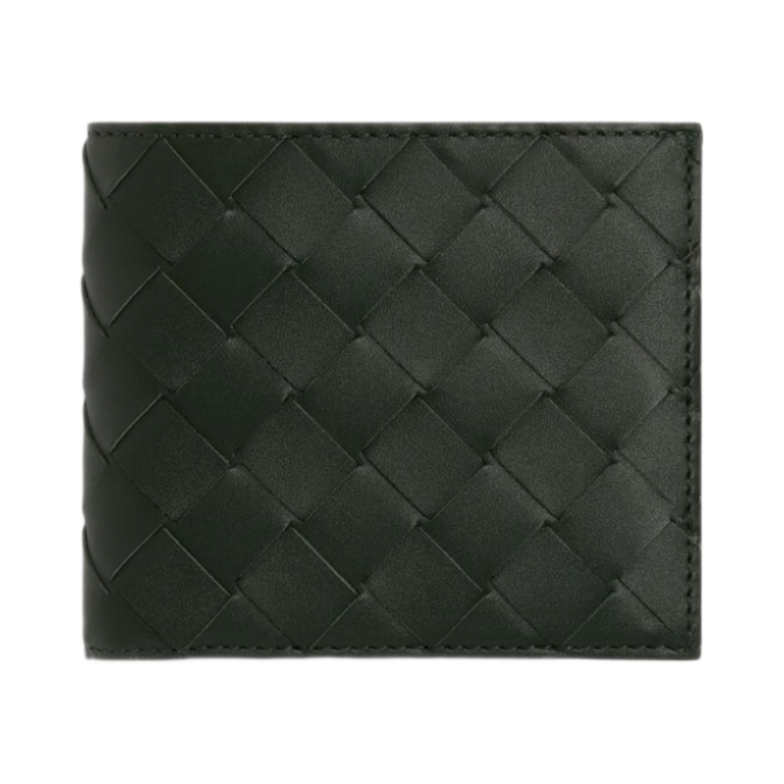 보테가 베네타 인트레치아토 코인 반지갑 다크 그린 머메이드(Bottega Veneta Intrecciato Bi-Fold Wallet with Coin Purse Dark Green Mermaid) - 1