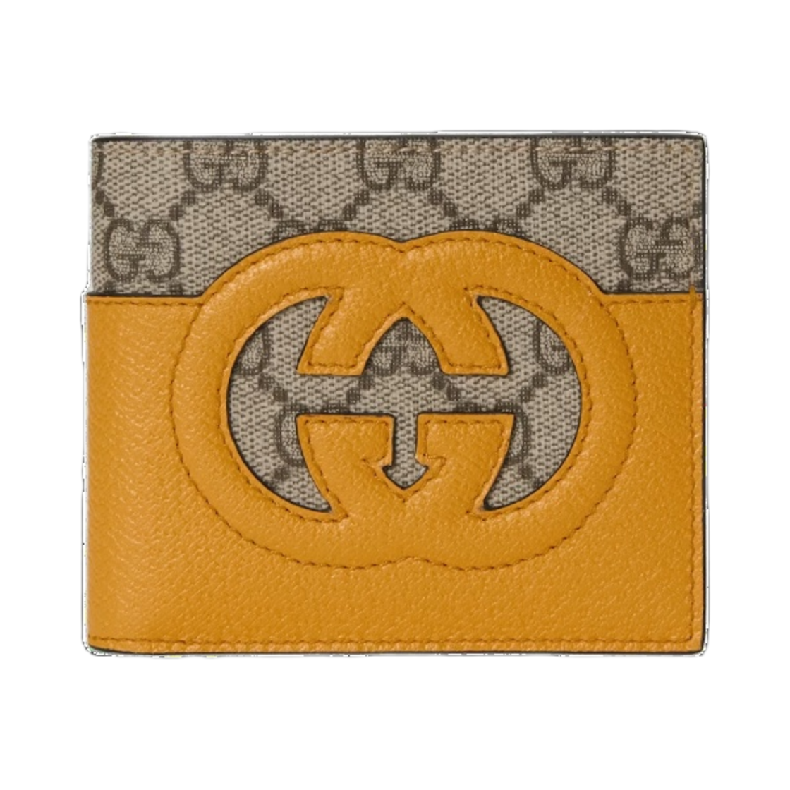 구찌 지갑 컷아웃 인터로킹 G 옐로우 레더 슈프림(Gucci Wallet with Cut-Out Interlocking G Yellow Leather Supreme) - 1