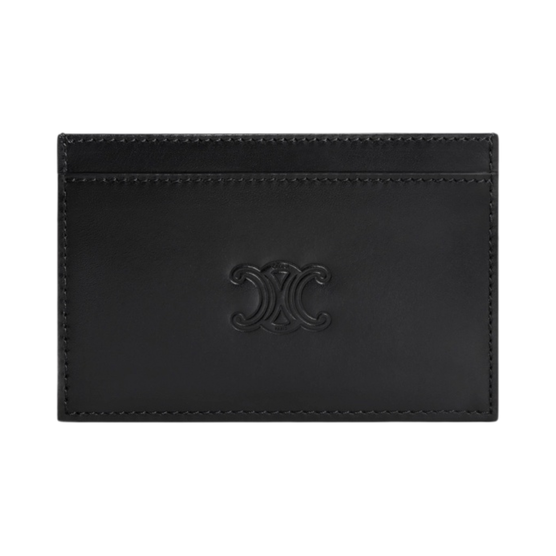 셀린느 트리옹프 엠보스드 새티네이티드 카프스킨 카드 홀더 블랙(Celine Card Holder in Satinated Calfskin with Triomphe Embossed Black)