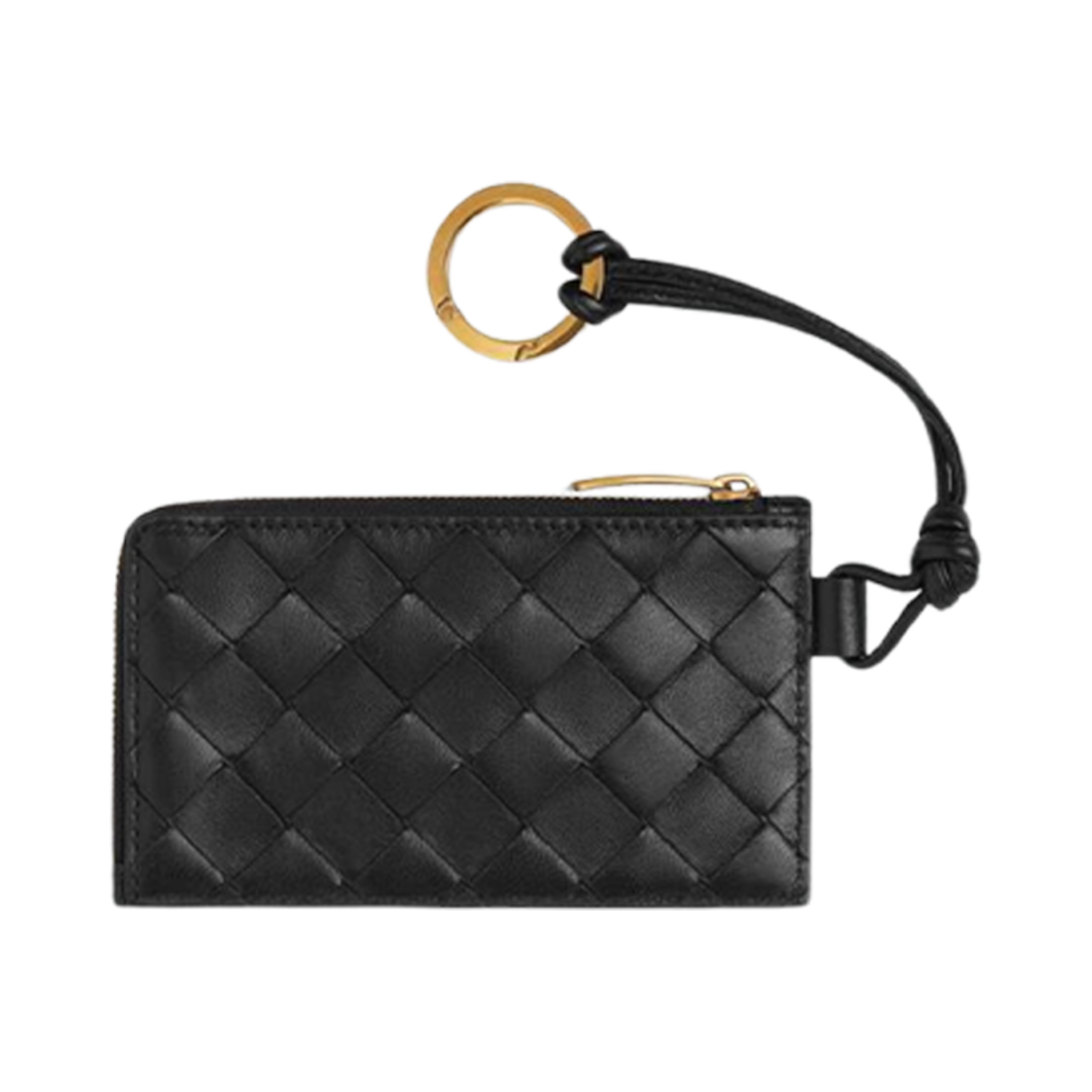 보테가 베네타 인트레치아토 L-집업 카드 케이스 블랙(Bottega Veneta Intrecciato L-Zipped Card Case Black) - 2