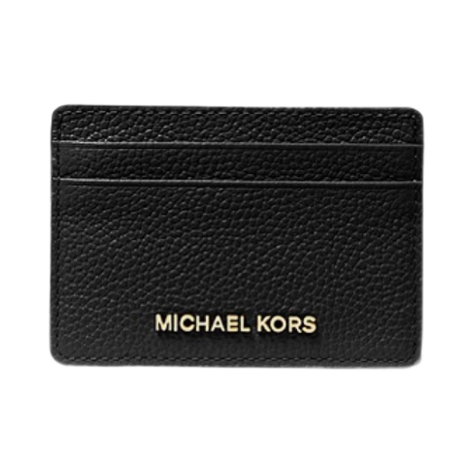 Michael Kors Pebbled Leather Card Case Black