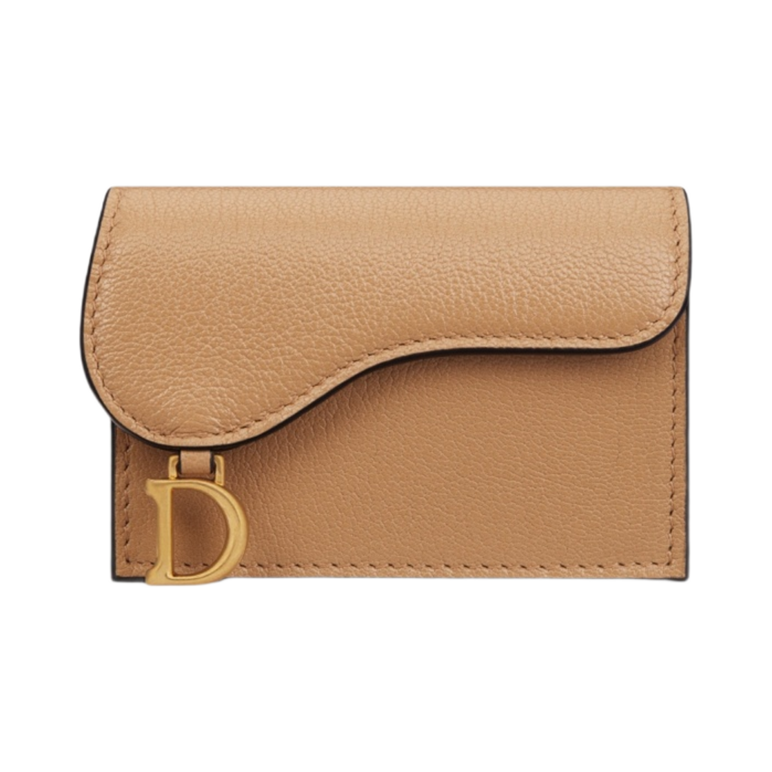 디올 새들 플랩 카드 홀더 미디움 탄 고트스킨(Dior Saddle Flap Card Holder Medium Tan Goatskin) - 1