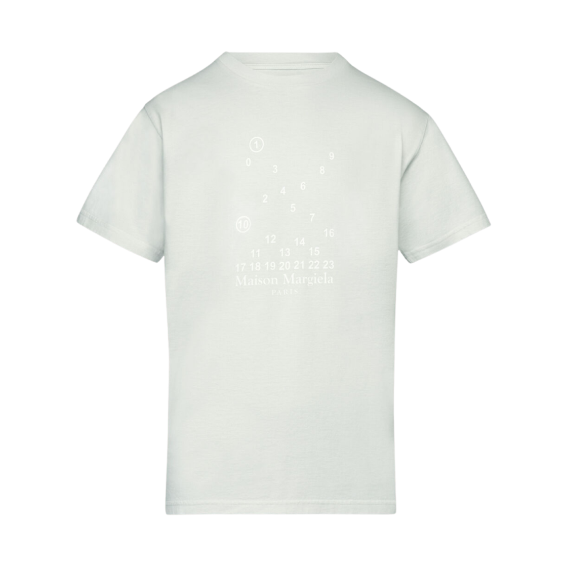 (W) 메종 마르지엘라 뉴메릭 로고 티셔츠 오프 화이트((W) Maison Margiela Numeric Logo T-Shirt Off White)