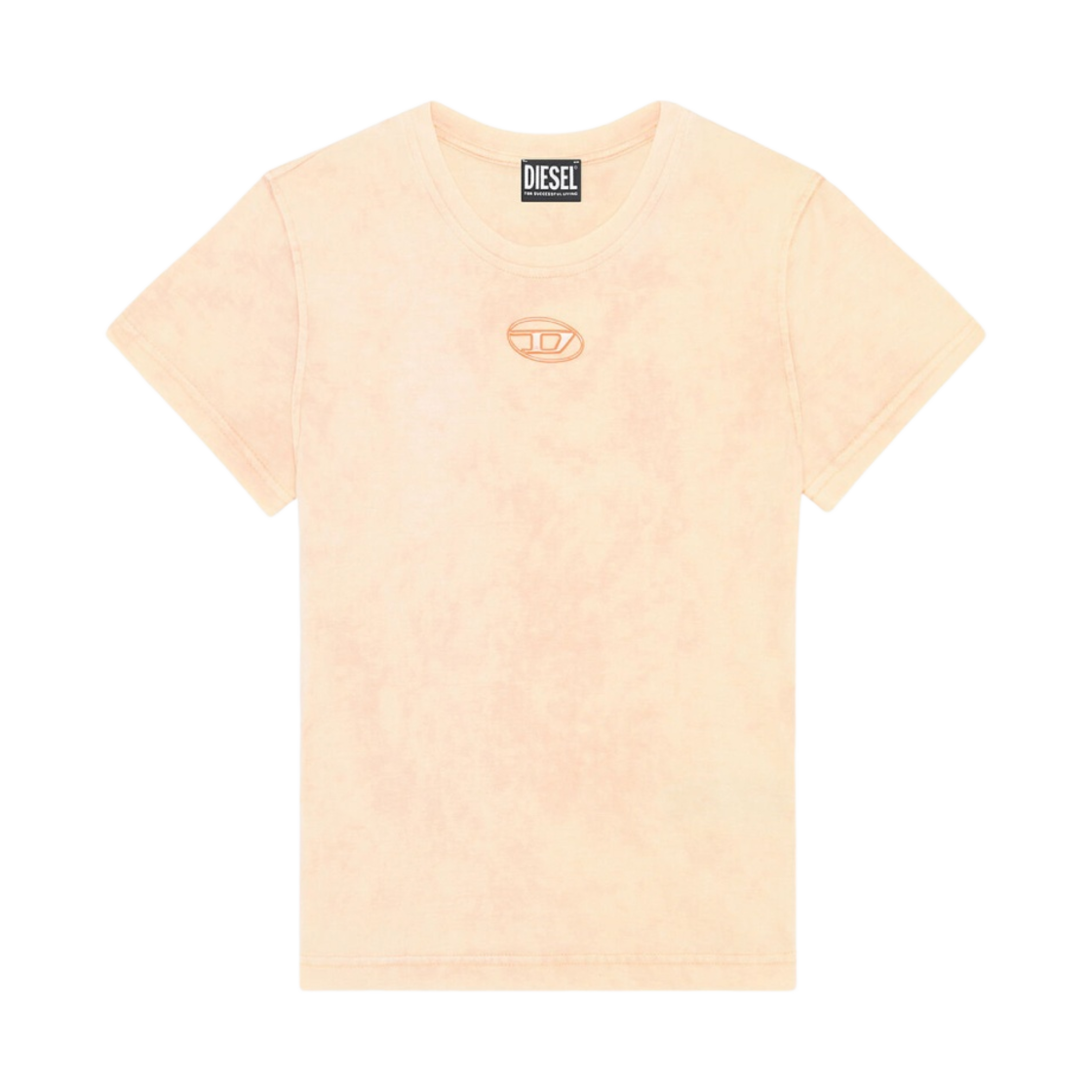 (W) 디젤 T-슬리-G3 인젝션 프린트 로고 페이디드 티셔츠 핑크((W) Diesel T-Sli-G3 Faded T-Shirt with Injection Print Logo Pink) - 1