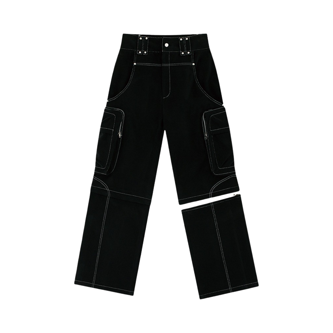 23FW13BKF Kashiko Women Detachable Cargo Pants Black