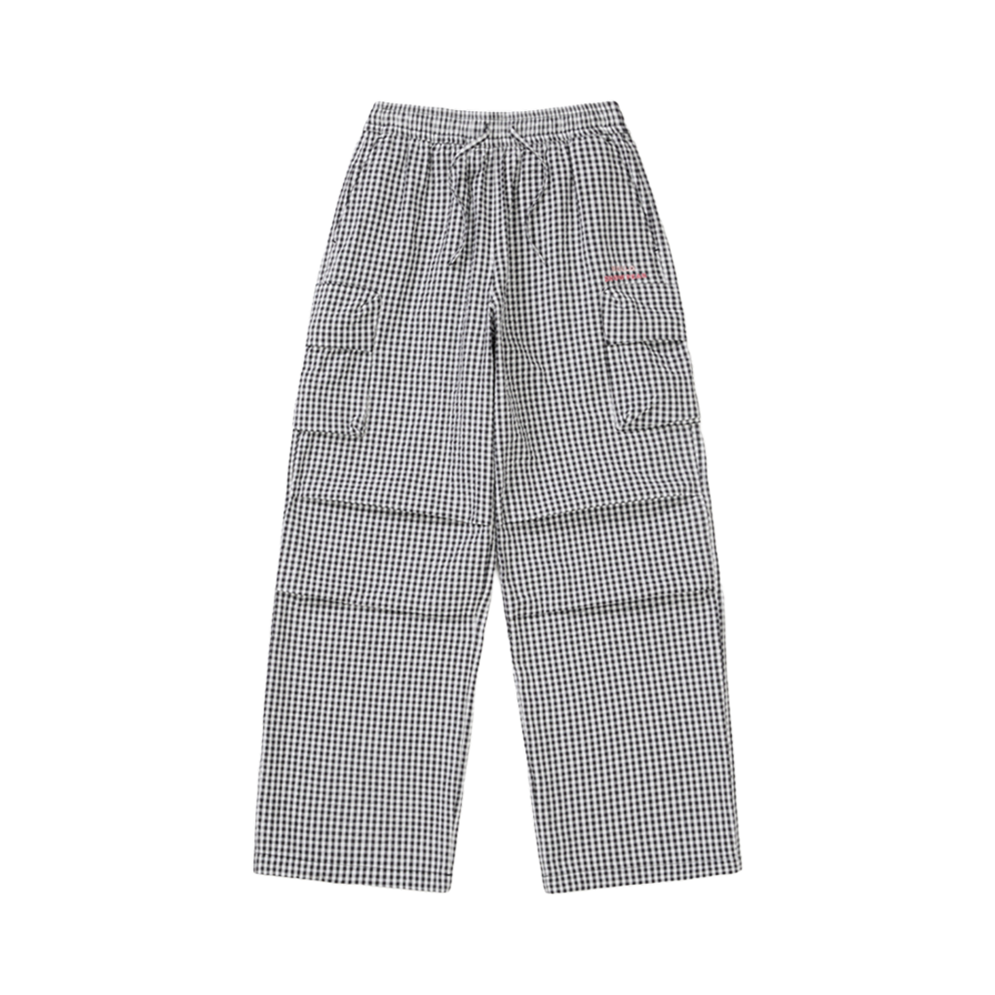 (W) 스노우피크 x 헬로 키티 시어서커 체크 팬츠 다크 차콜((W) Snow Peak x Hello Kitty Seersucker Check Pants Dark Charcoal)