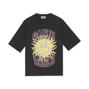 (W) Ganni Smiley T-Shirt Phantom