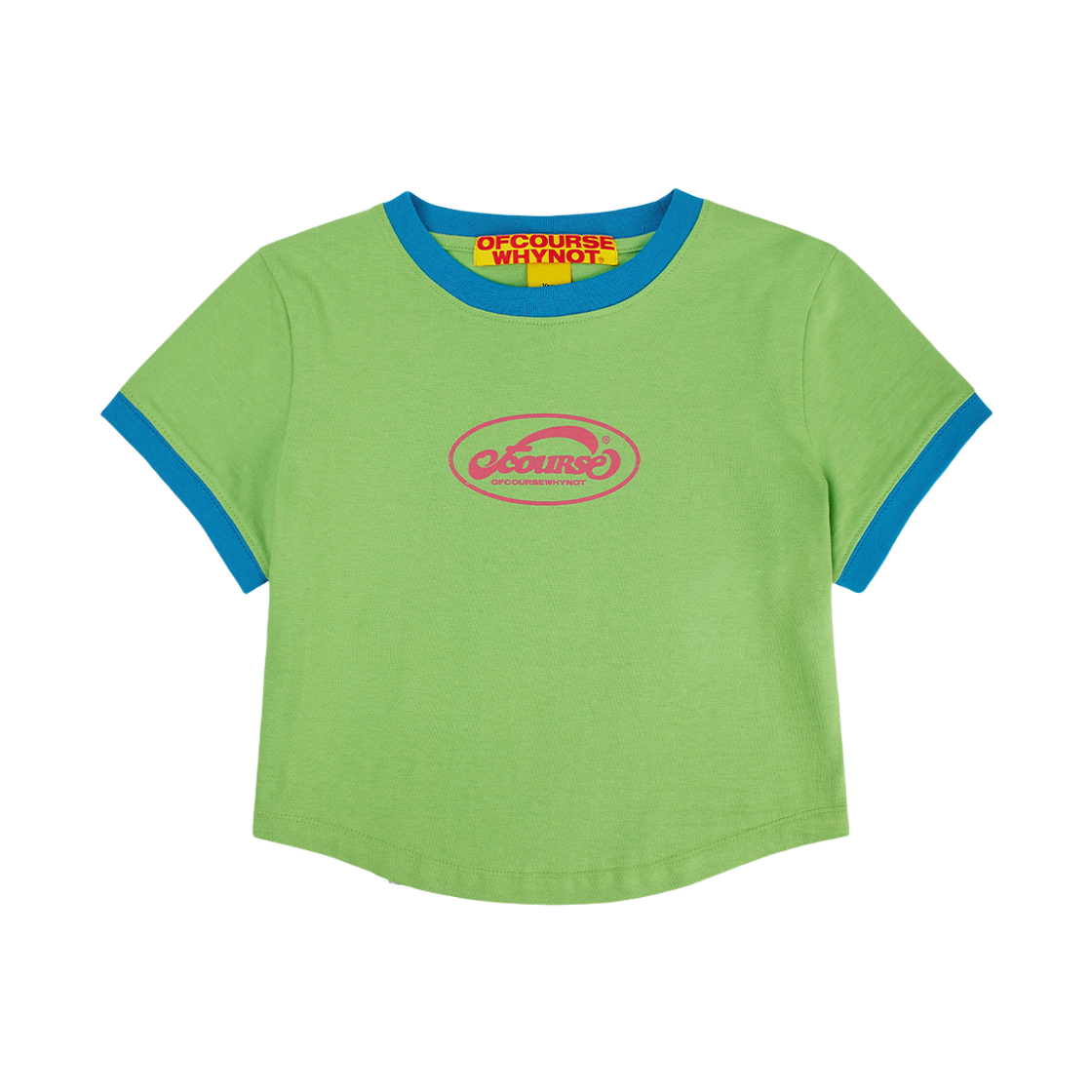 OW42TRF13_G ofcoursewhynot Your Standard Ct Cropped Top Green