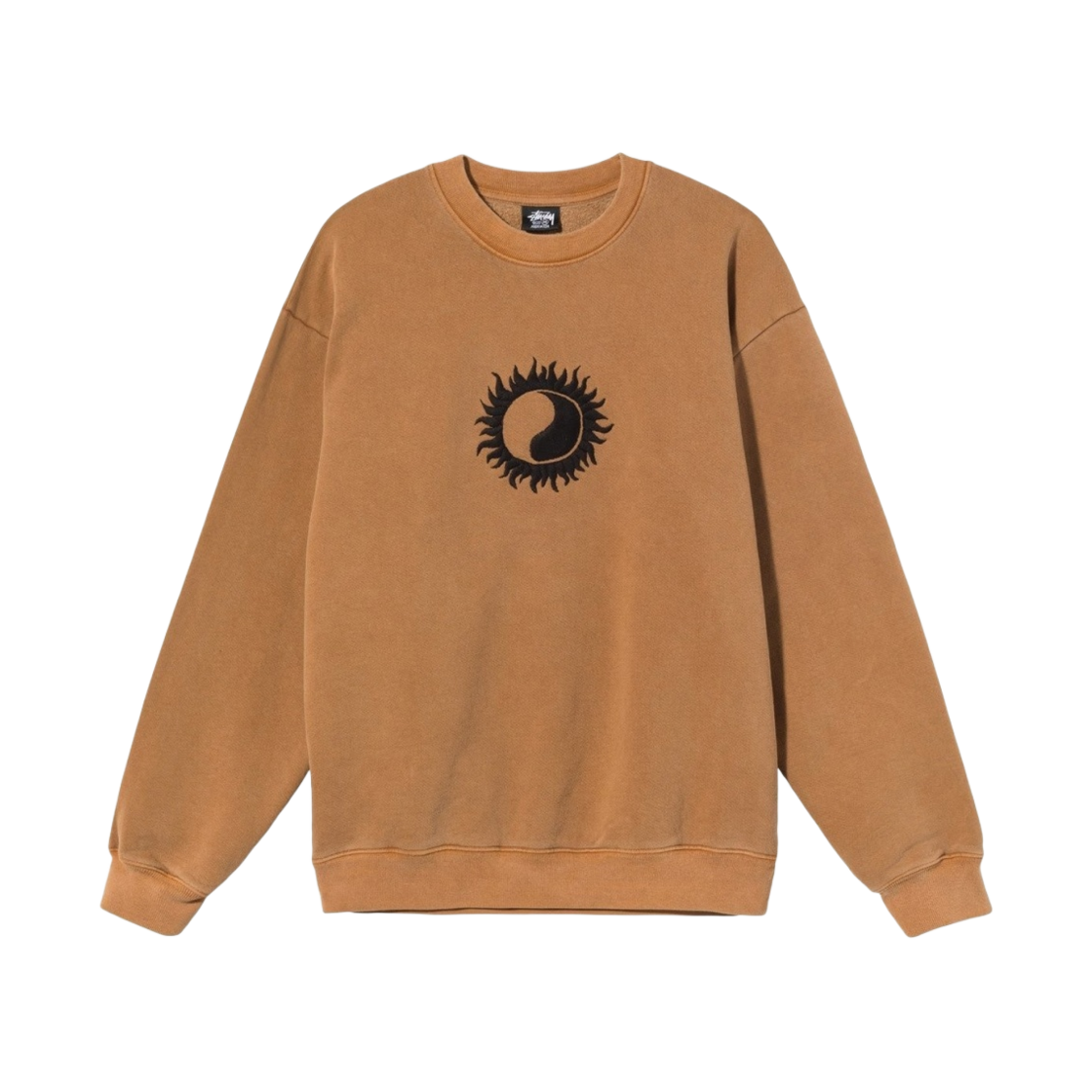 스투시 x 아워레가시 썬 피그먼트 다이드 크루넥 카라멜