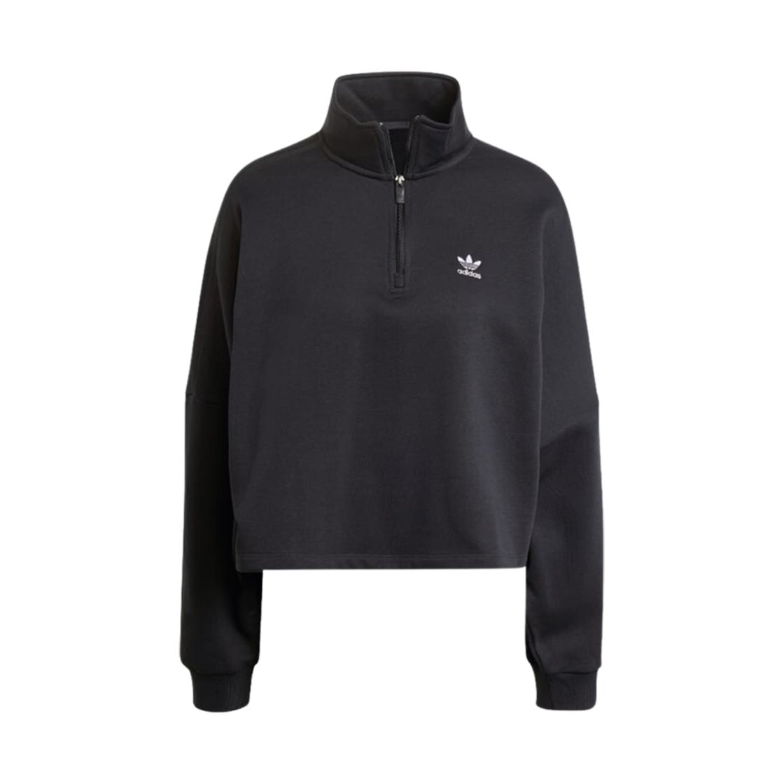 IW0951 (W) Adidas Essentials Half Zip Fleece Sweatshirt Black - KR Sizing