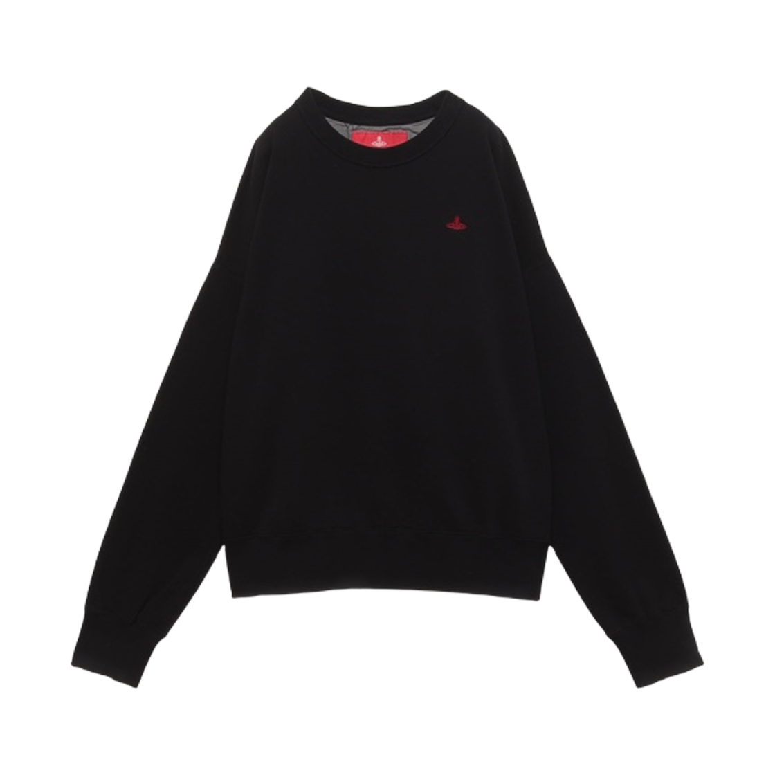 (W) 비비안 웨스트우드 크루넥 플리스 스웨트셔츠 블랙((W) Vivienne Westwood Crew Neck Fleece Sweatshirt Black) - 1