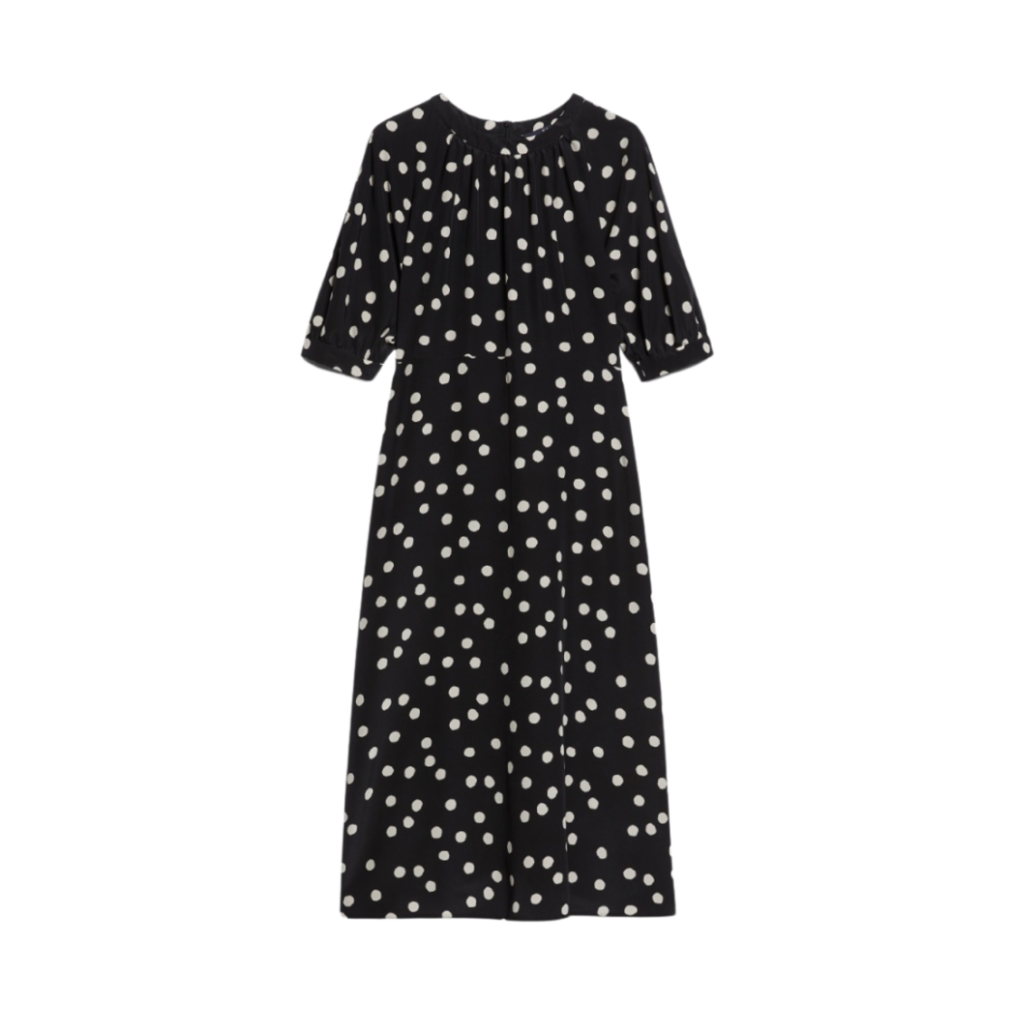 DEMETRA-002 (W) S Max Mara Demetra Silk Dress Black
