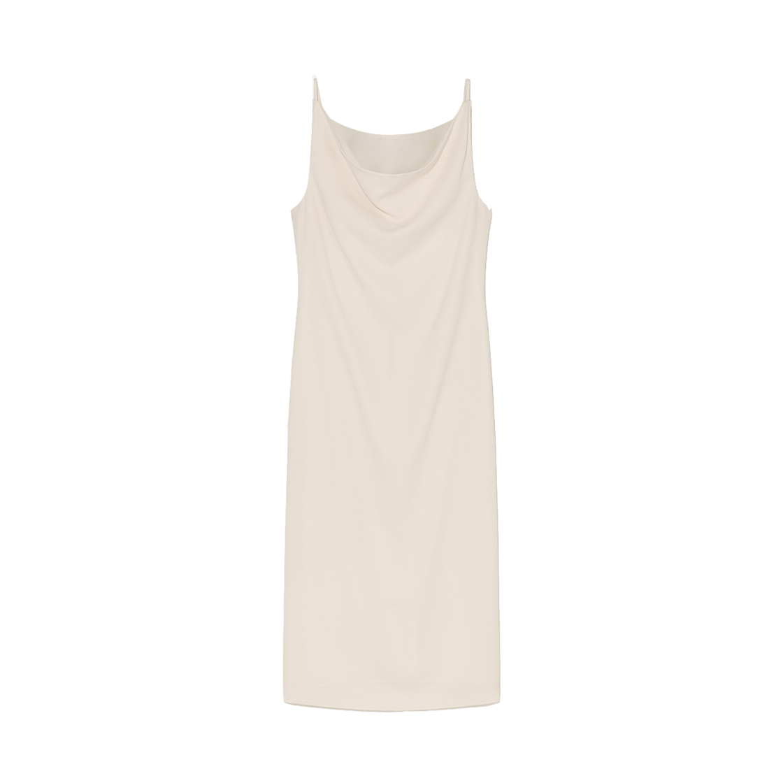 Draped Camisole Dress Raw-White Draped Camisole Dress Raw-White