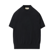 Pottery Short Sleeve Comfort Crewneck Knit Ice Cotton Dark Navy