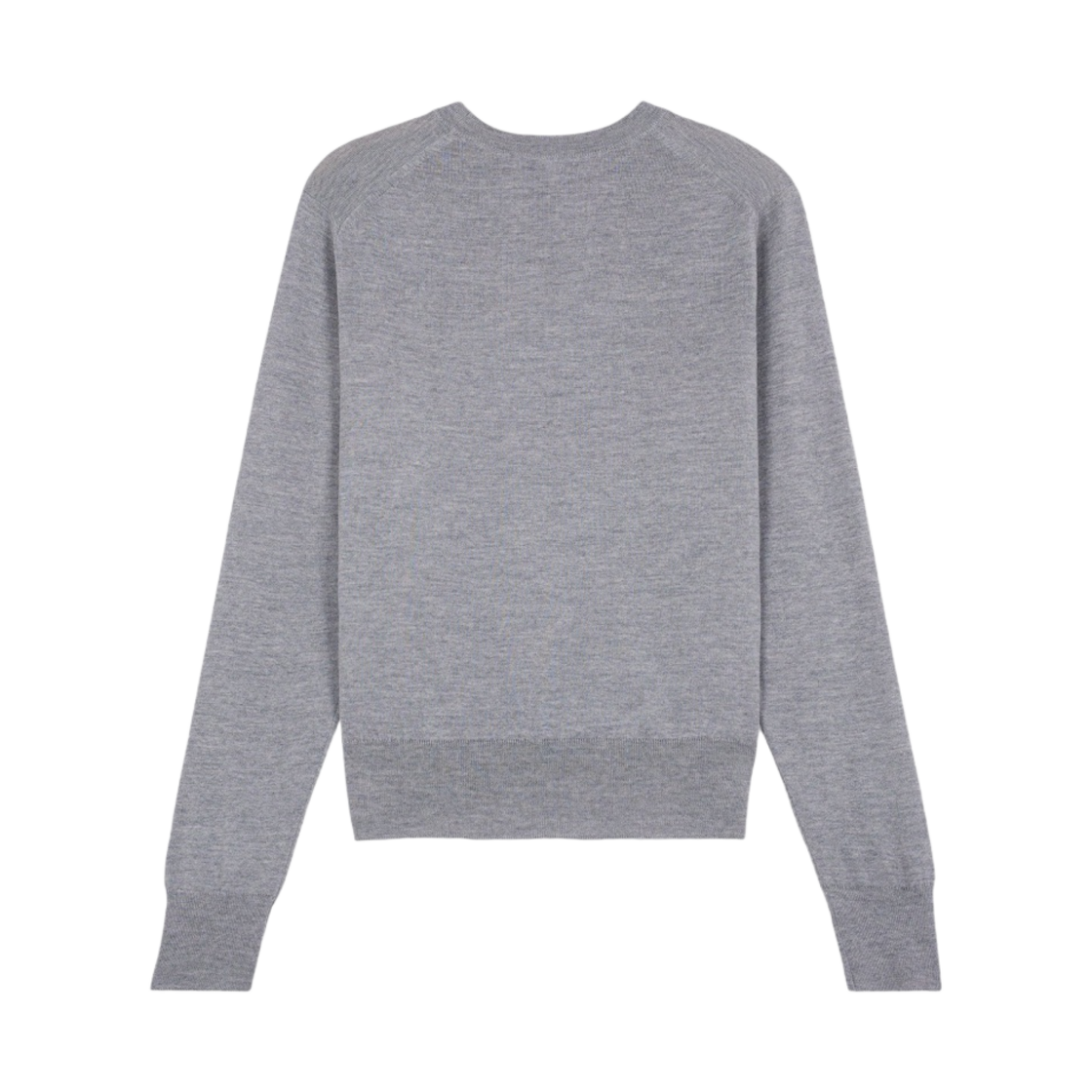 (W) 메종 키츠네 베이비 폭스 패치 레귤러 점퍼 미디움 그레이 멜란지((W) Maison Kitsune Baby Fox Patch Regular Jumper Medium Grey Melange) - 2