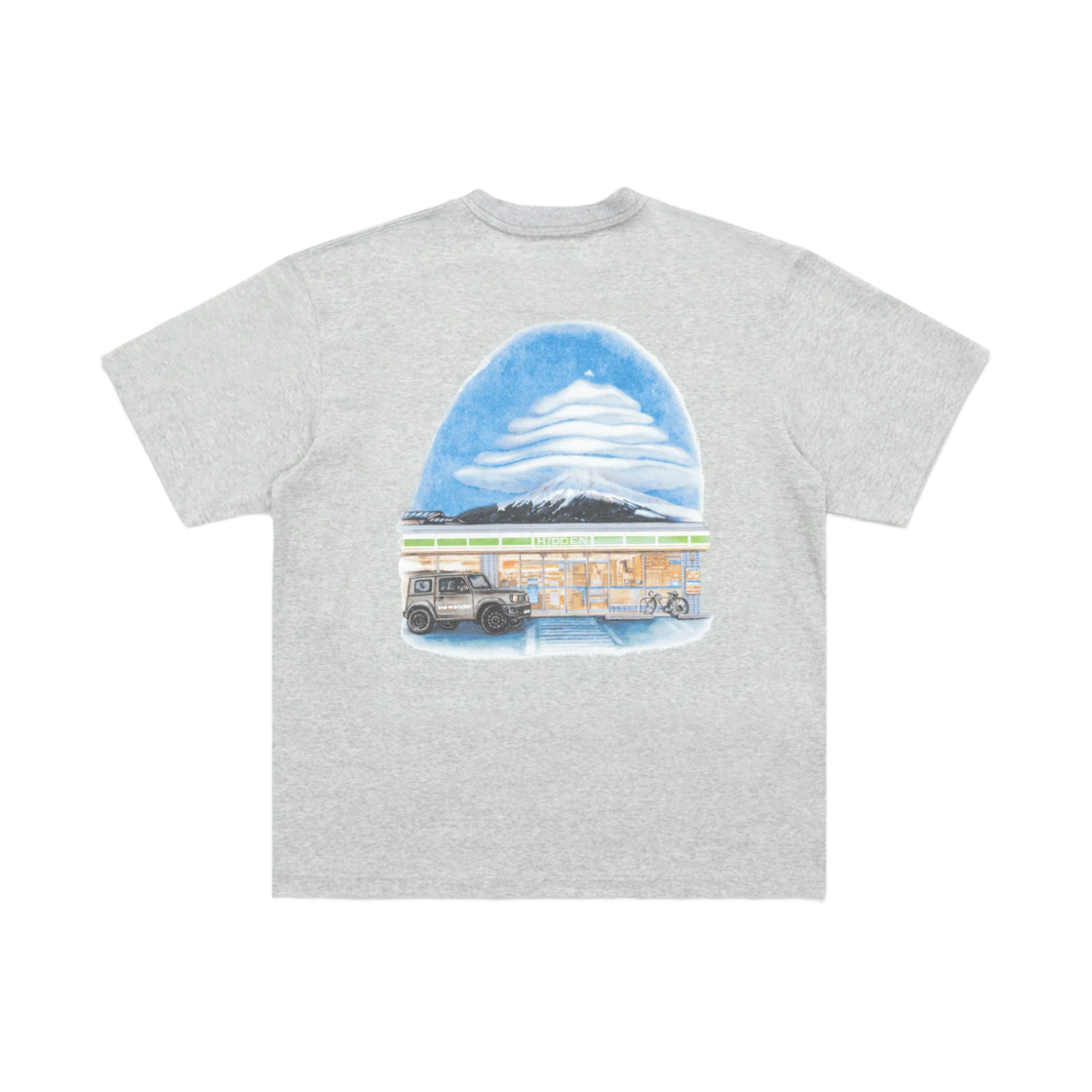 앤드 원더 x 히든 NY 렌티큘러 포켓 티셔츠 그레이(And Wander x Hidden NY Lenticular Pocket T-Shirt Grey)
