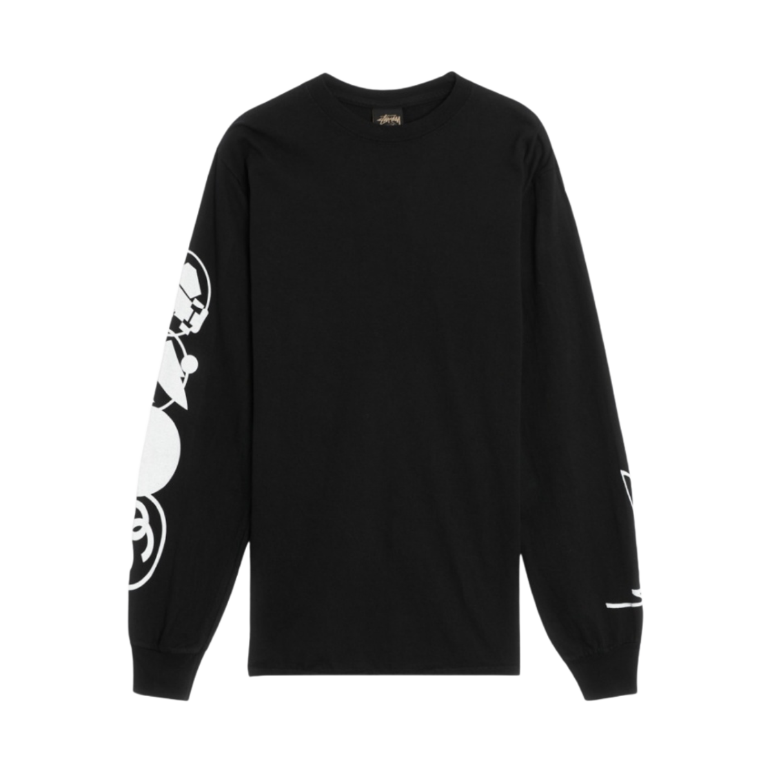 스투시 스택드 피그먼트 다이드 롱슬리브 티셔츠 블랙(Stussy Stacked Pigment Dyed LS T-Shirt Black) - 1