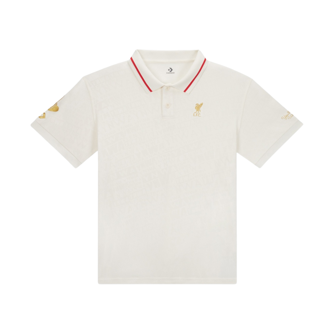 10025724-A01 Converse x Liverpool FC Polo T-Shirt Egret