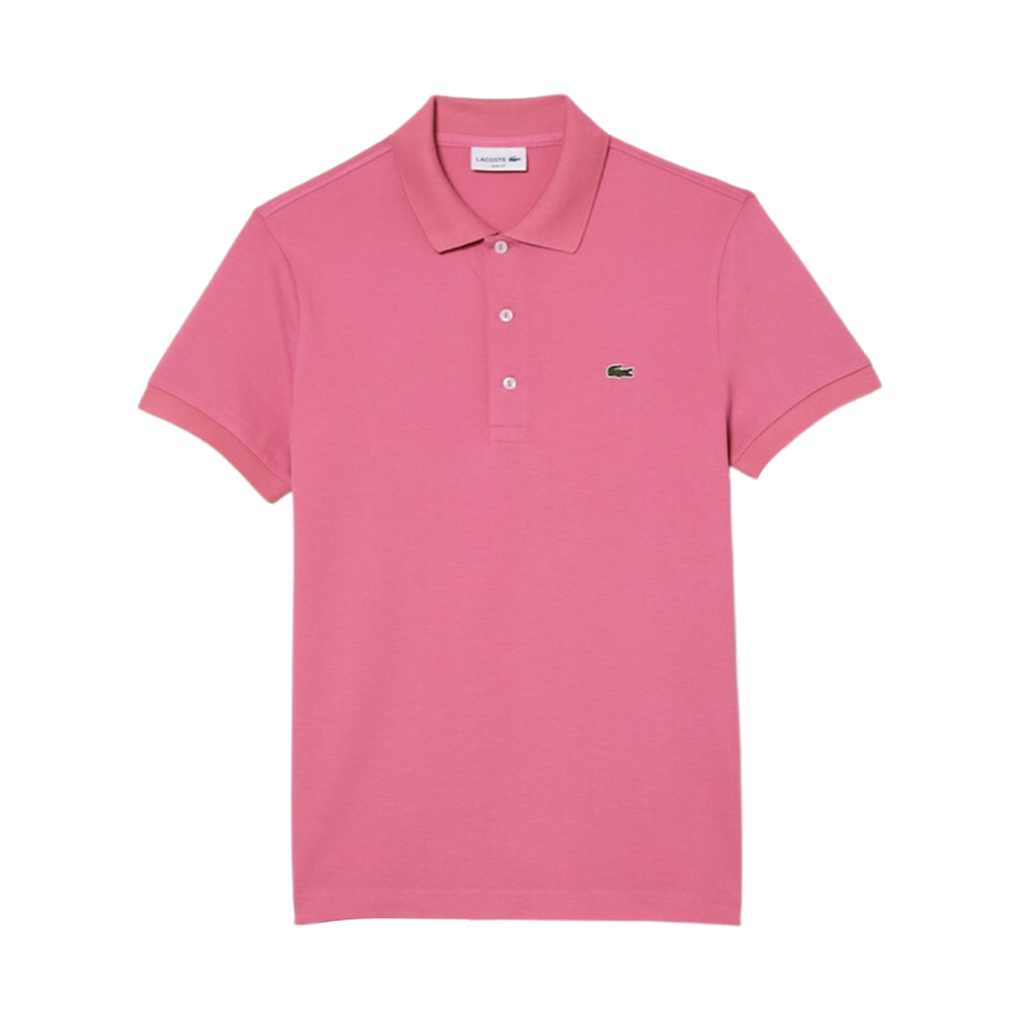 라코스테 슬림핏 스트래치 코튼 피케 폴로 셔츠 핑크(Lacoste Slim-Fit Stretch Cotton Pique Polo Shirt Pink) - 1
