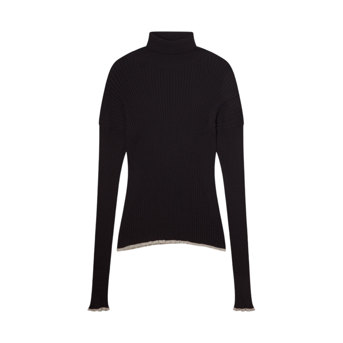 (W) MM6 메종 마르지엘라 니트 스웨터 블랙((W) MM6 Maison Margiela Knit Sweater Black) - 1