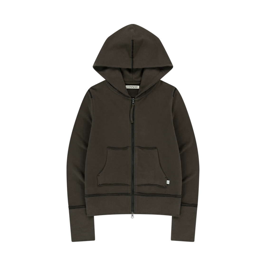 coyseio stitcihood zipup チャコール coyseio stitcihood zipup