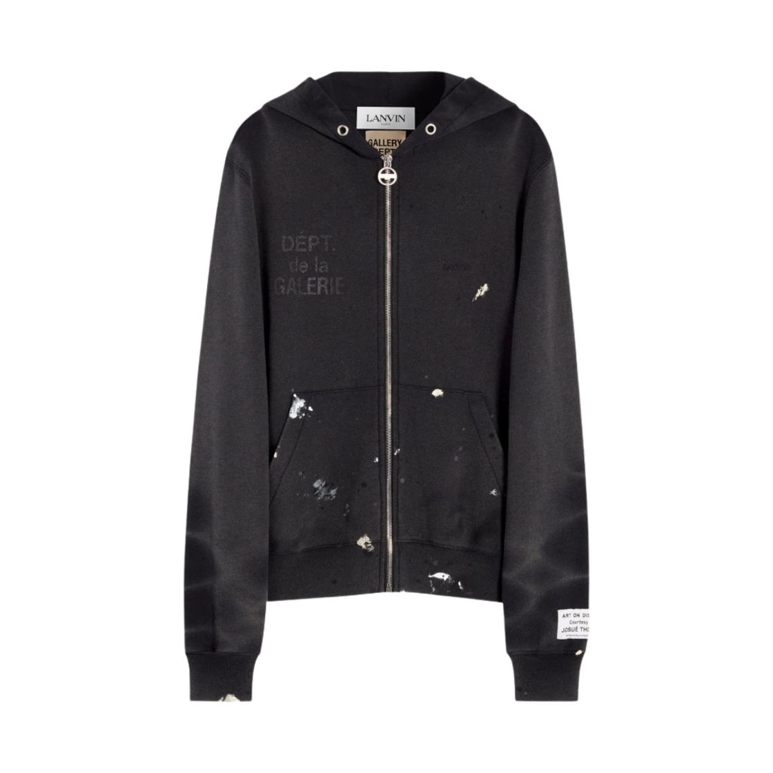 갤러리 디파트먼트 x 랑방 페인티드 로고 집업 후드 멀티컬러(Gallery Dept. x Lanvin Painted Logo Zip-Up Hoodie Multicolor)